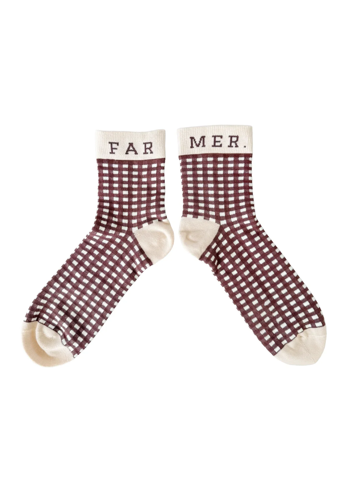 FAR MER - Cocoa Check Socks - Image 2