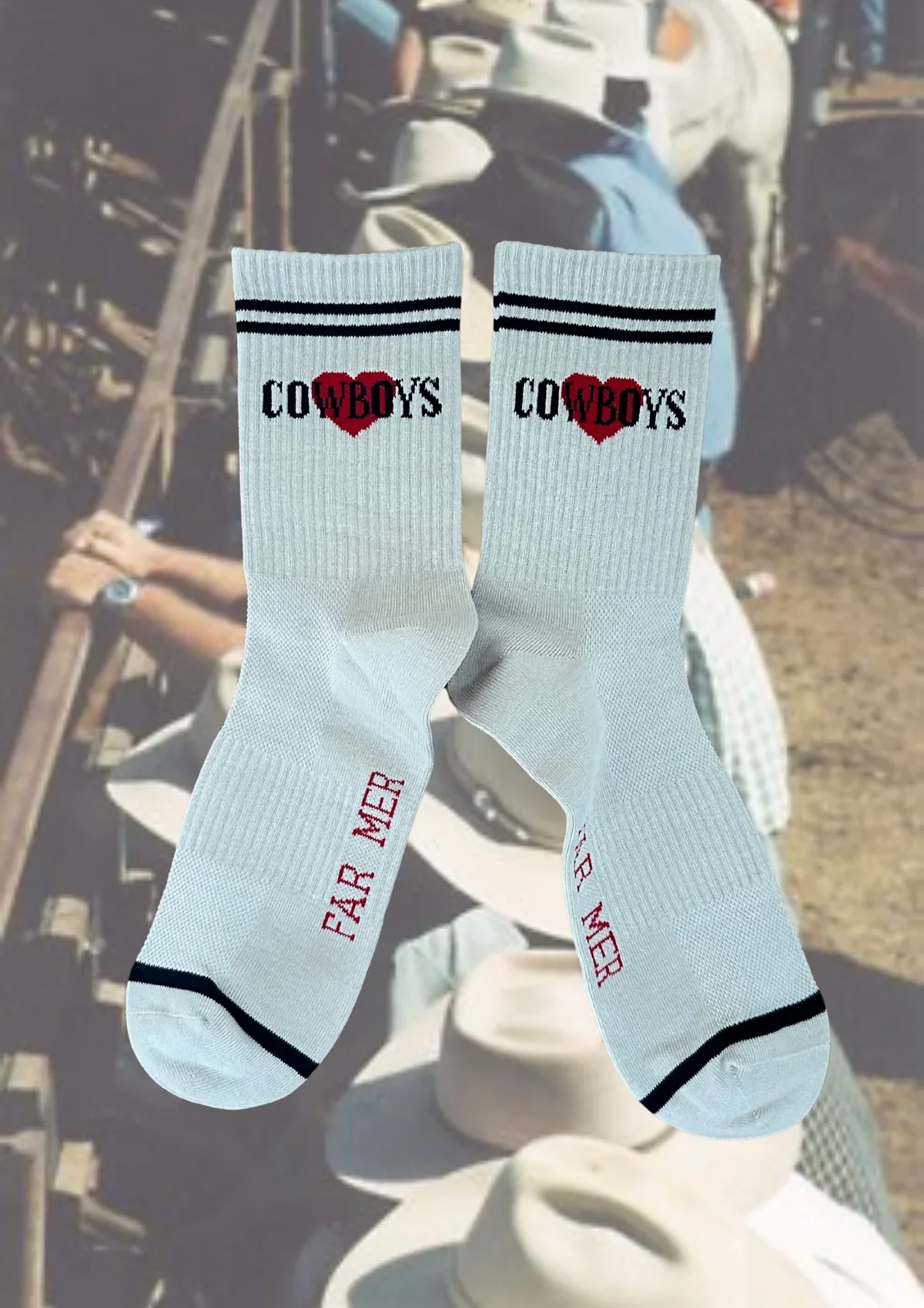 FAR MER - Love Cowboys Boot Socks - Image 2