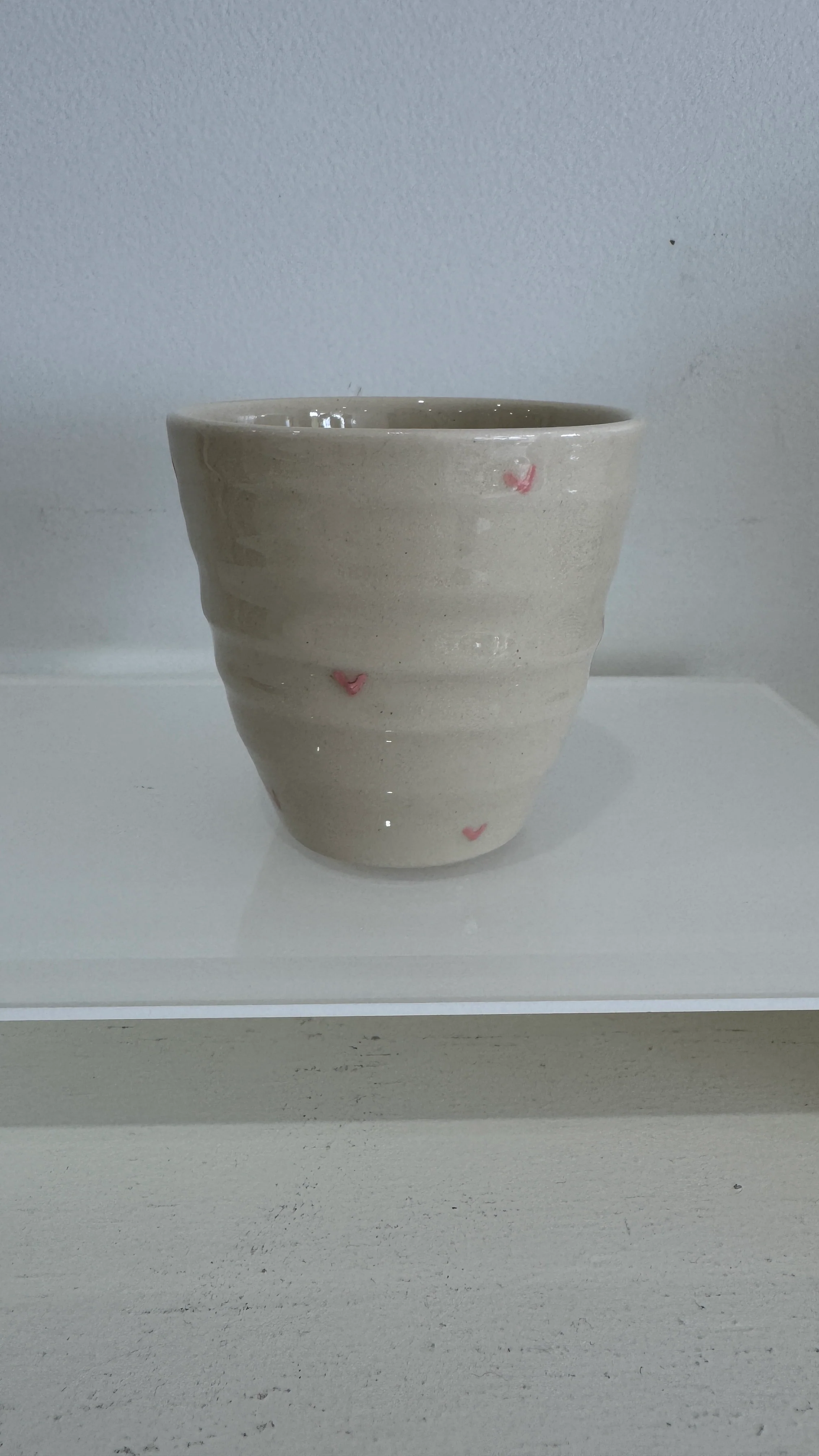 Heart Espresso Mug- Pink Hearts