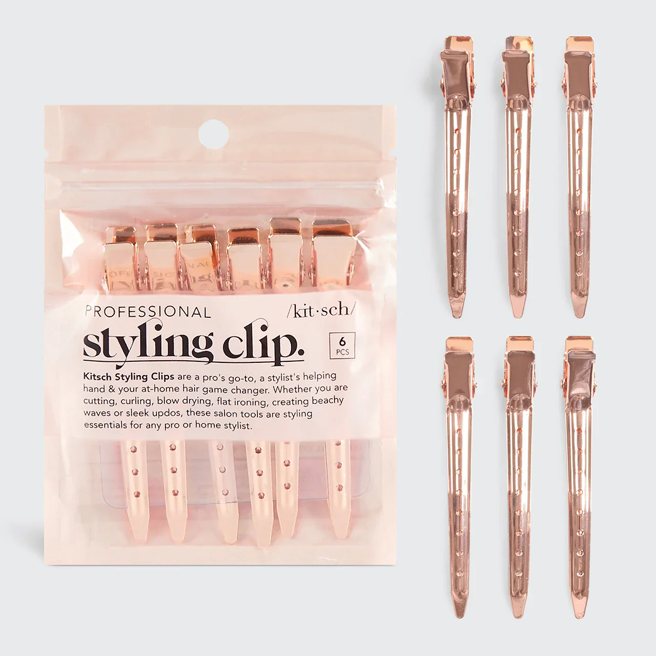 Kitsch - Rose Gold Styling Hair Clips