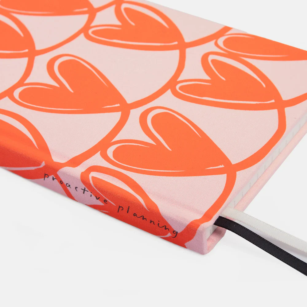 Pink/Orange Heart Notebook A5 - Image 2