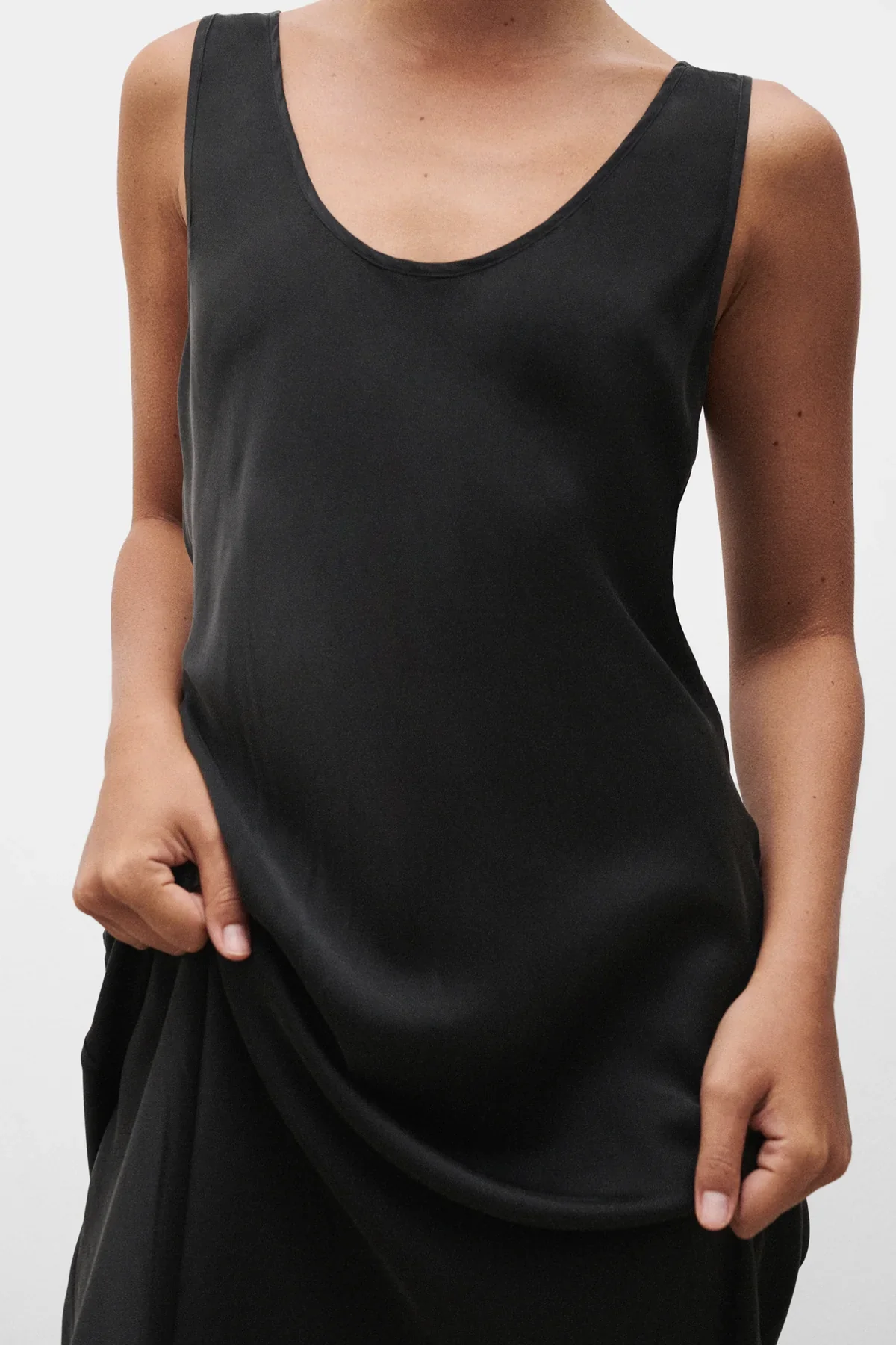 Scoop Neck Dress - Black - Image 3